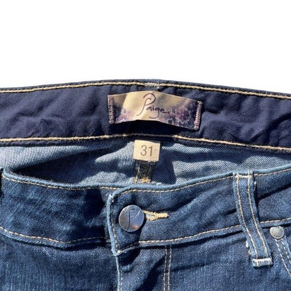 Paige Denim Medium / Dark Wash Crop Jeans Women's 31 - Picture 4 of 12